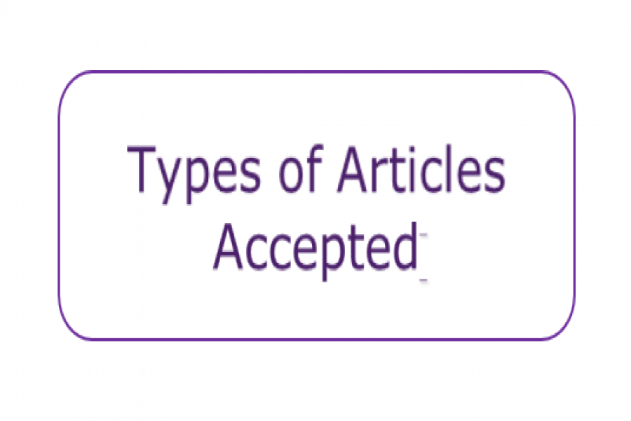 Types of Articles Accepted by the Conference Types of Articles Accepted by the Conference